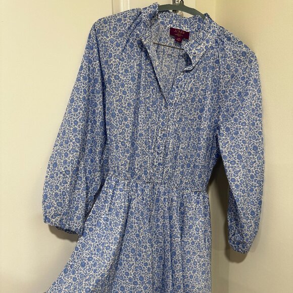 J.Crew Ruffle-collar mini dress in Liberty® D'Anjo Coast fabric, XS, blue floral - Picture 3 of 5